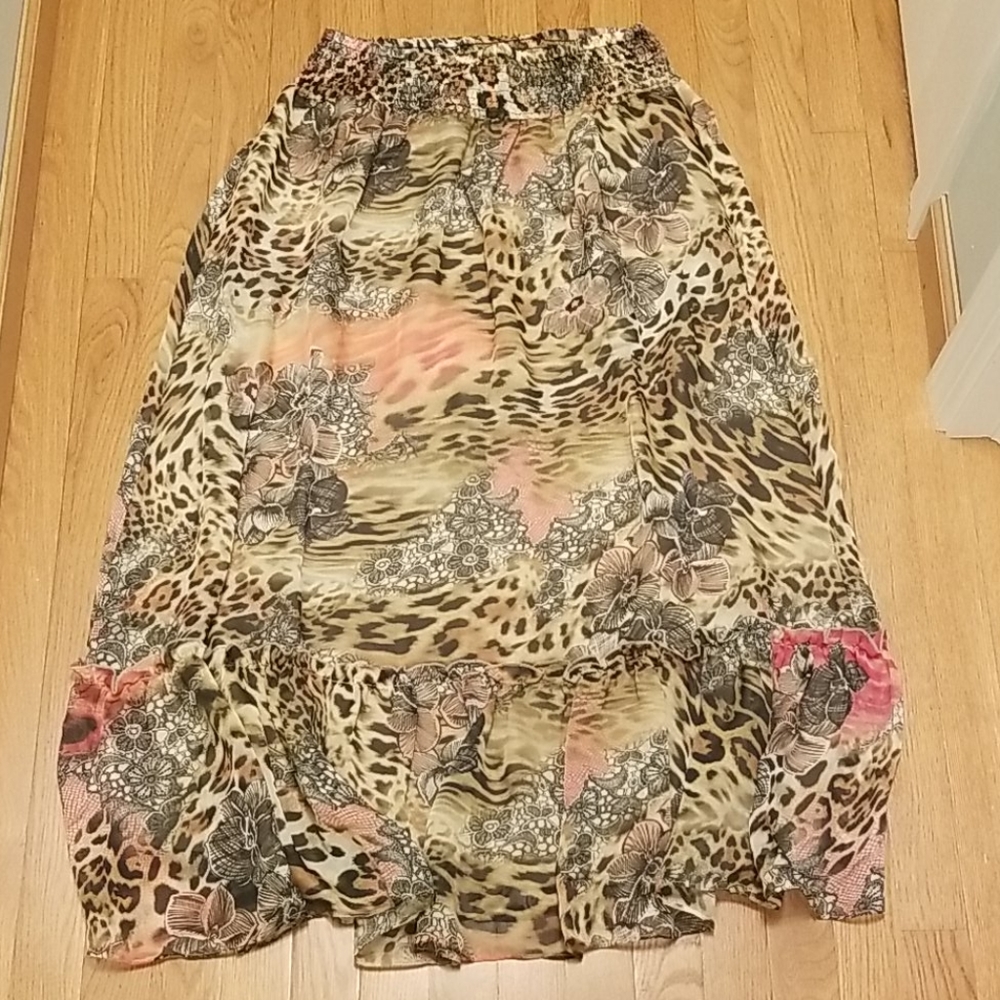 Cheetah midi skirt
